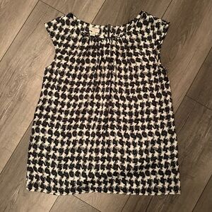 Talbots Petite Monochrome Patterned Top